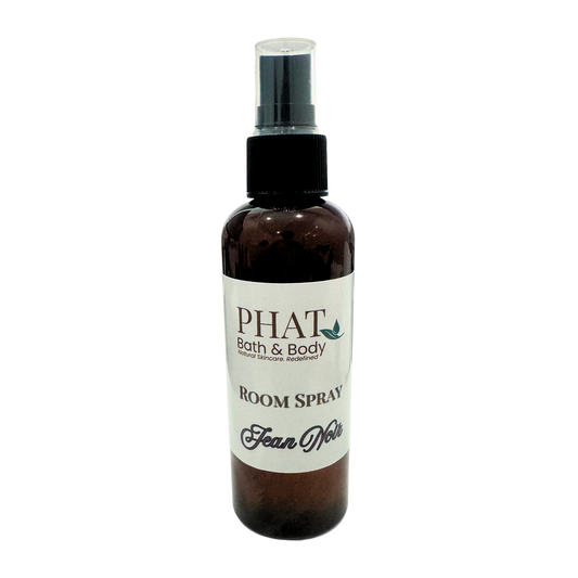 Room spray bottle labeled 'PHAT Bath & Body' on a white background