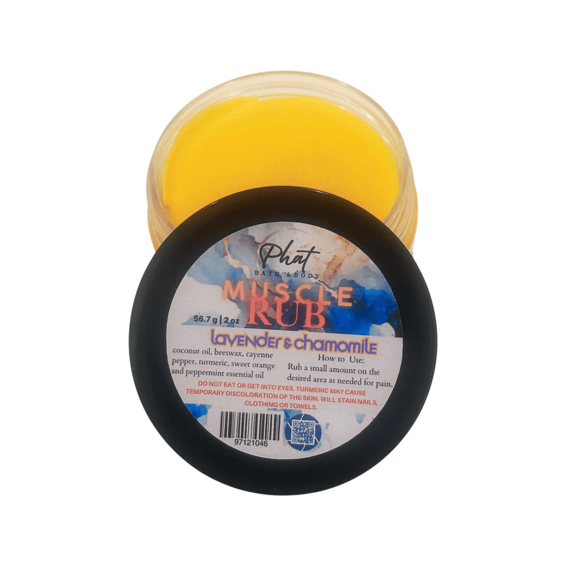 Lavender and Chamomile Organic Turmeric Cayenne Muscle Rub Natural Relief for Aches and Pains