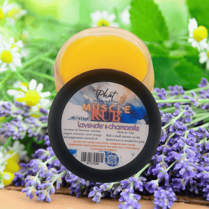 Lavender and Chamomile Organic Turmeric Cayenne Muscle Rub Natural Relief for Aches and Pains