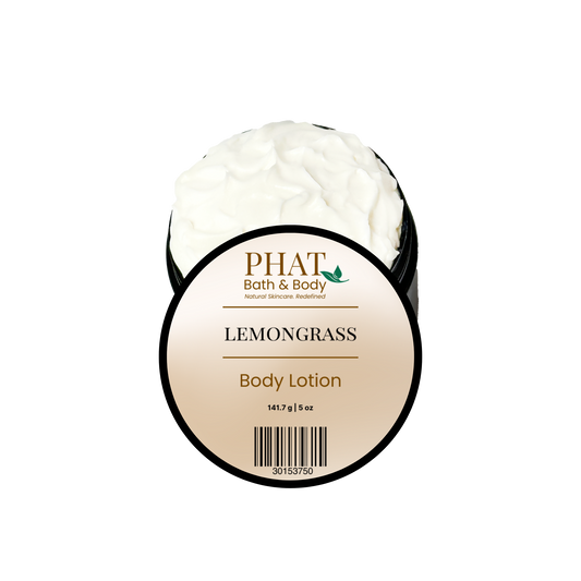Phat Bath & Body Lemongrass Body Lotion on a white background.
