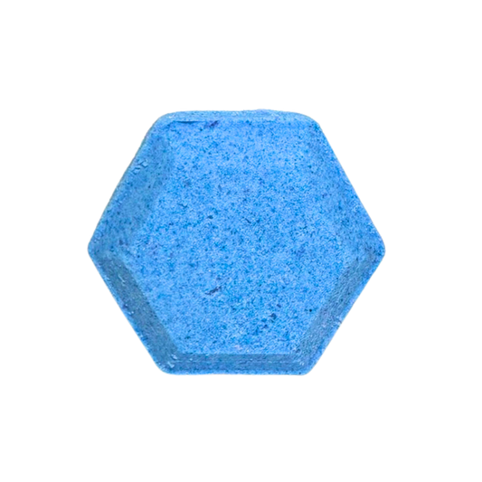 Hexagonal blue steamer on a white background