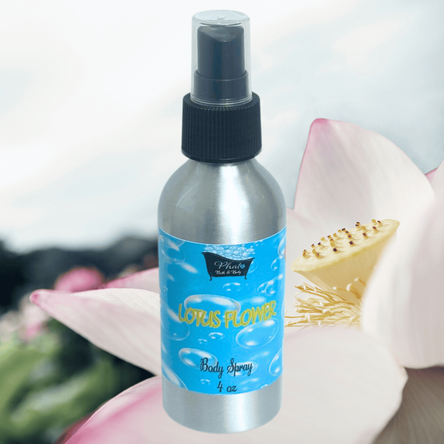 Lotus Flower Fragrance Mist Body Splash Spray Bamboo and lotus type