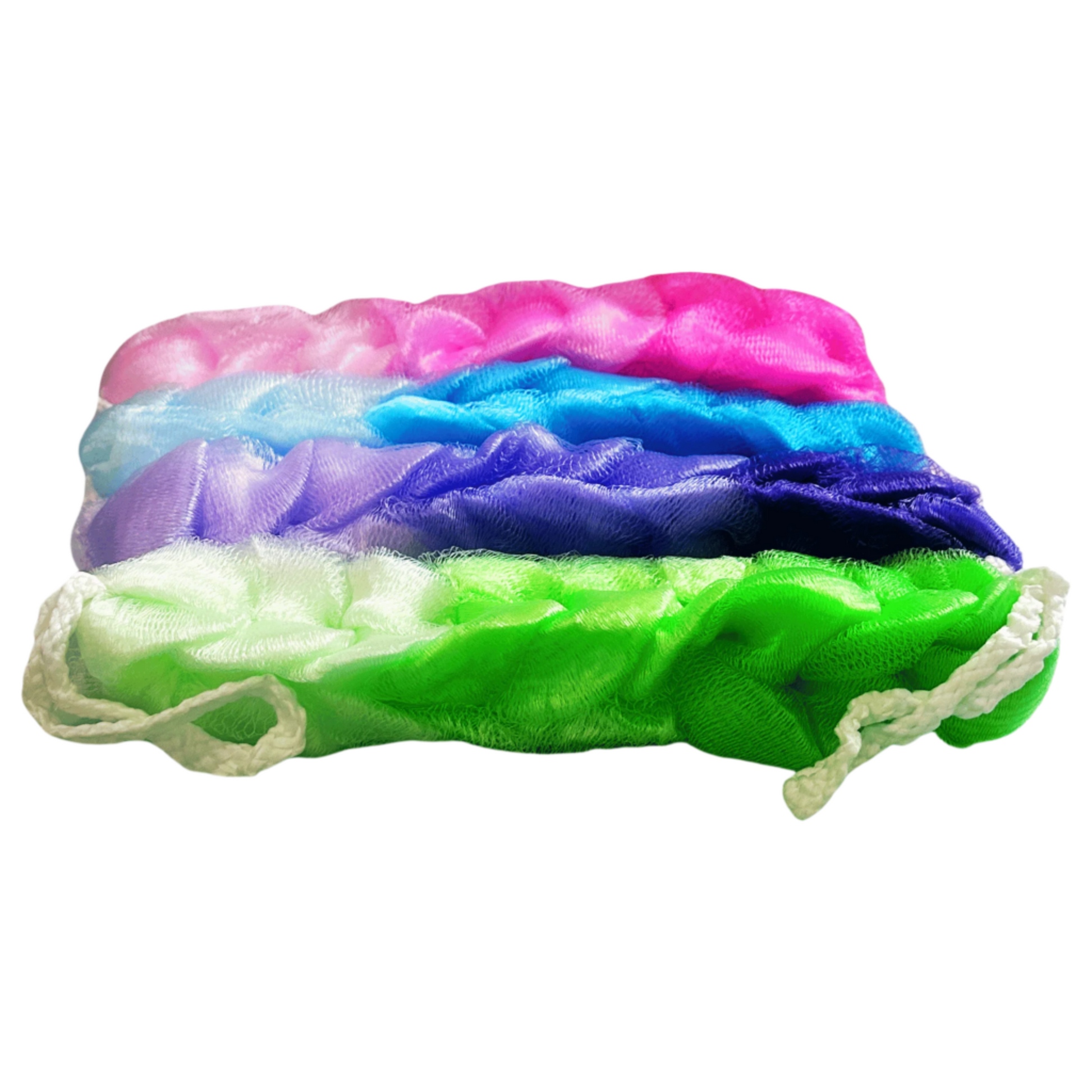 Mesh Back Scrubber Sponge with Rope Handles