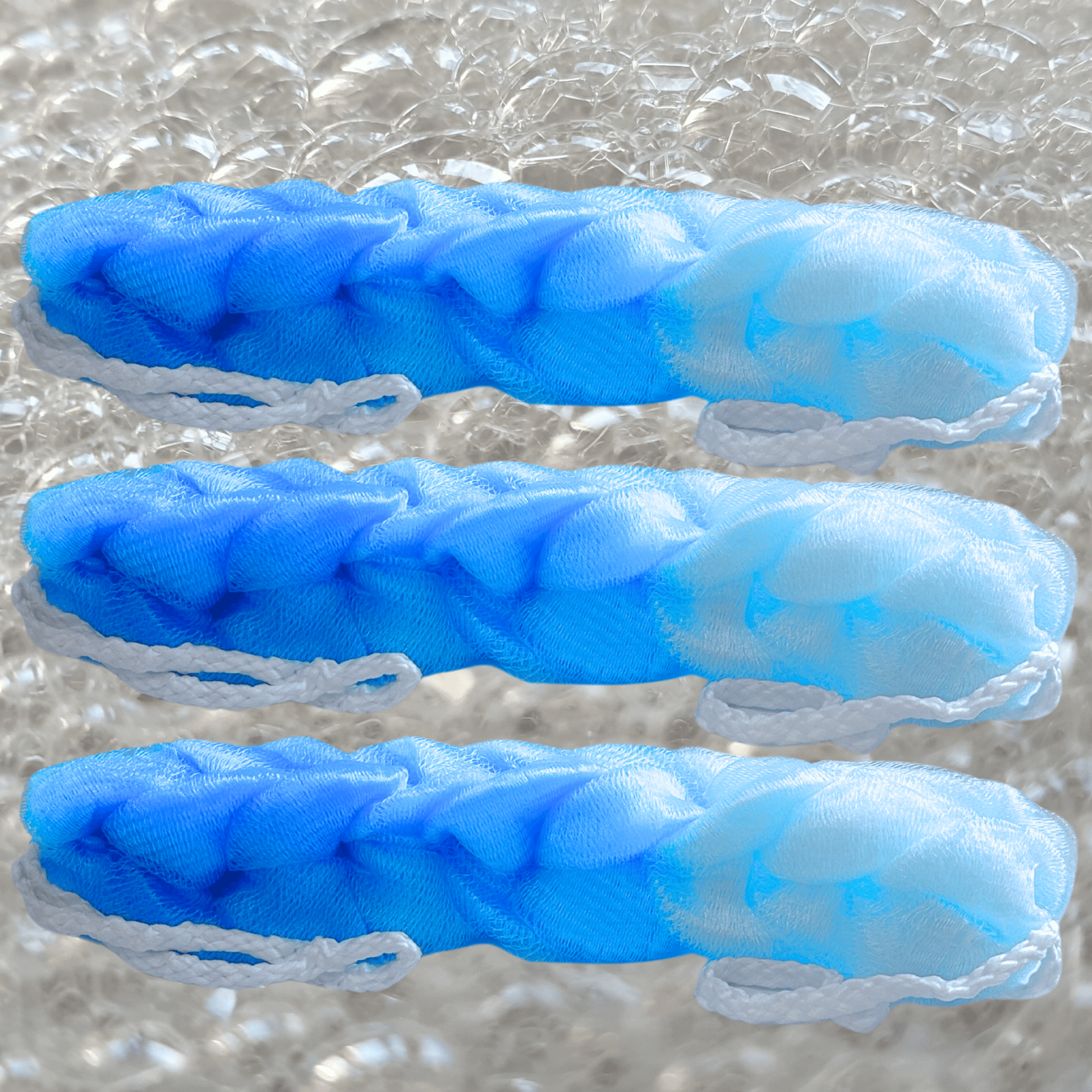 Mesh Back Scrubber Sponge with Rope Handles