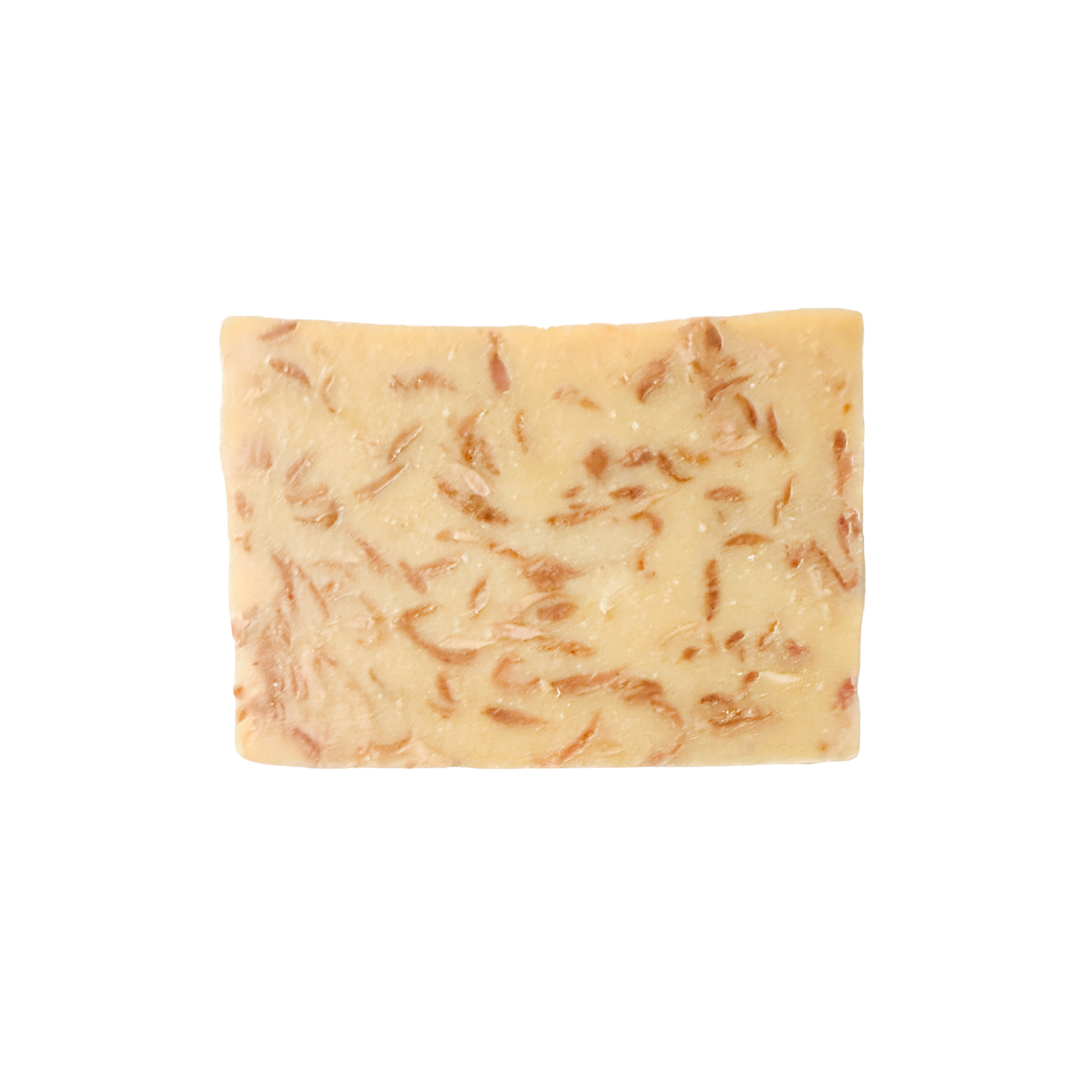 Rectangular bar of soap on a white background