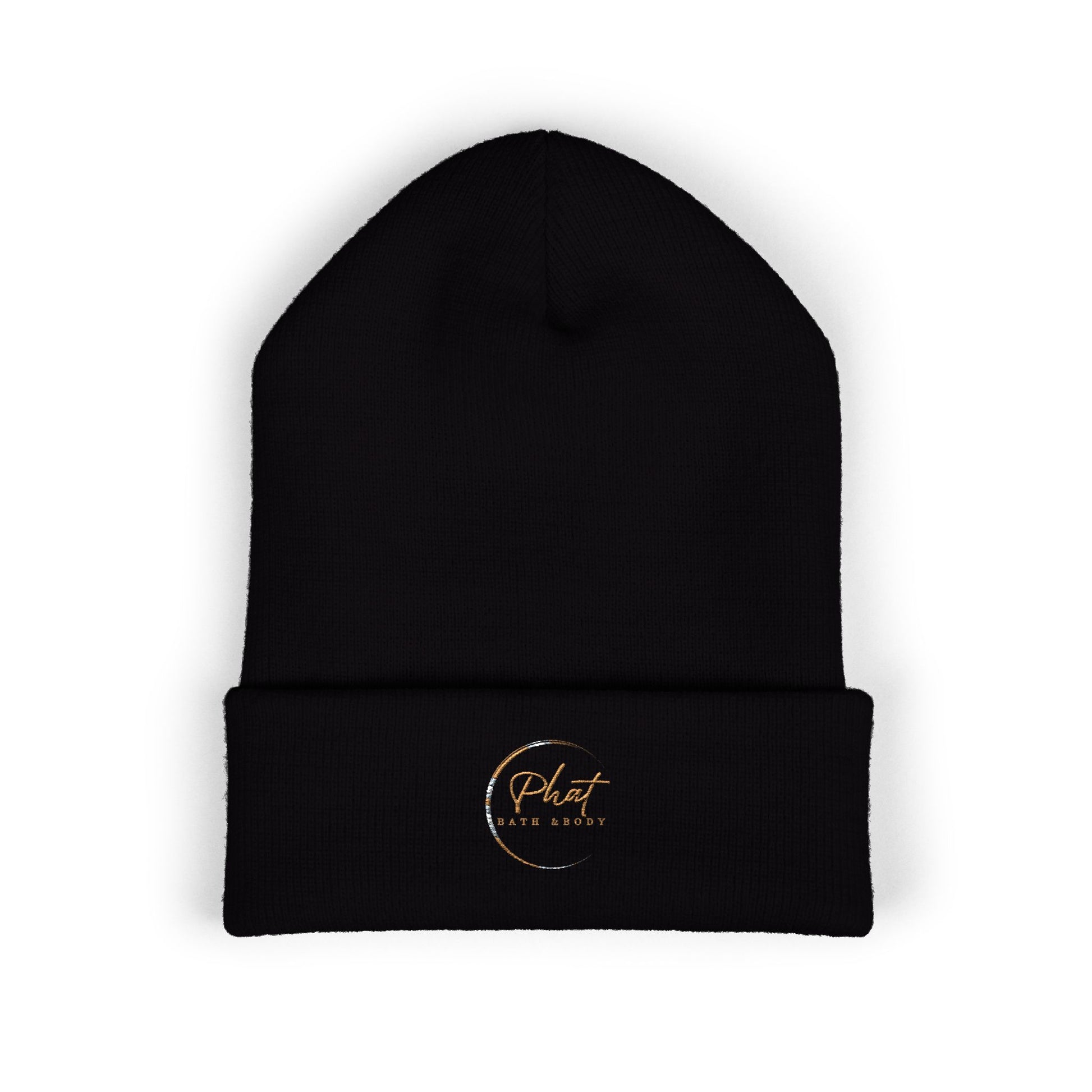 Phat Bath & Body Classic Embroidered Cuffed Beanie Black