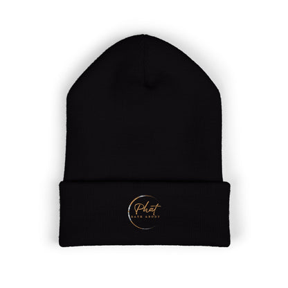 Phat Bath & Body Classic Embroidered Cuffed Beanie Black