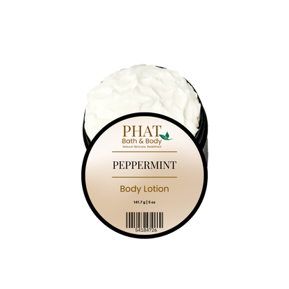 Phat Bath & Body Peppermint Body Lotion on a white background.