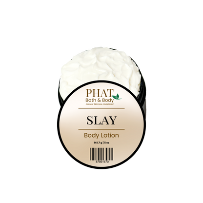Phat Bath & Body Slay Body Lotion on a white background.