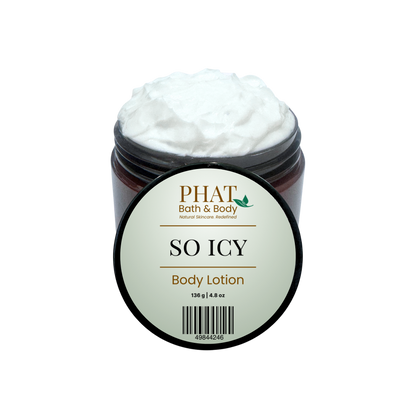 Phat Bath & Body So Icy Men’s Body Lotion on a white background.