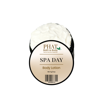 Phat Bath & Body Spa Day Body Lotion on a white background.