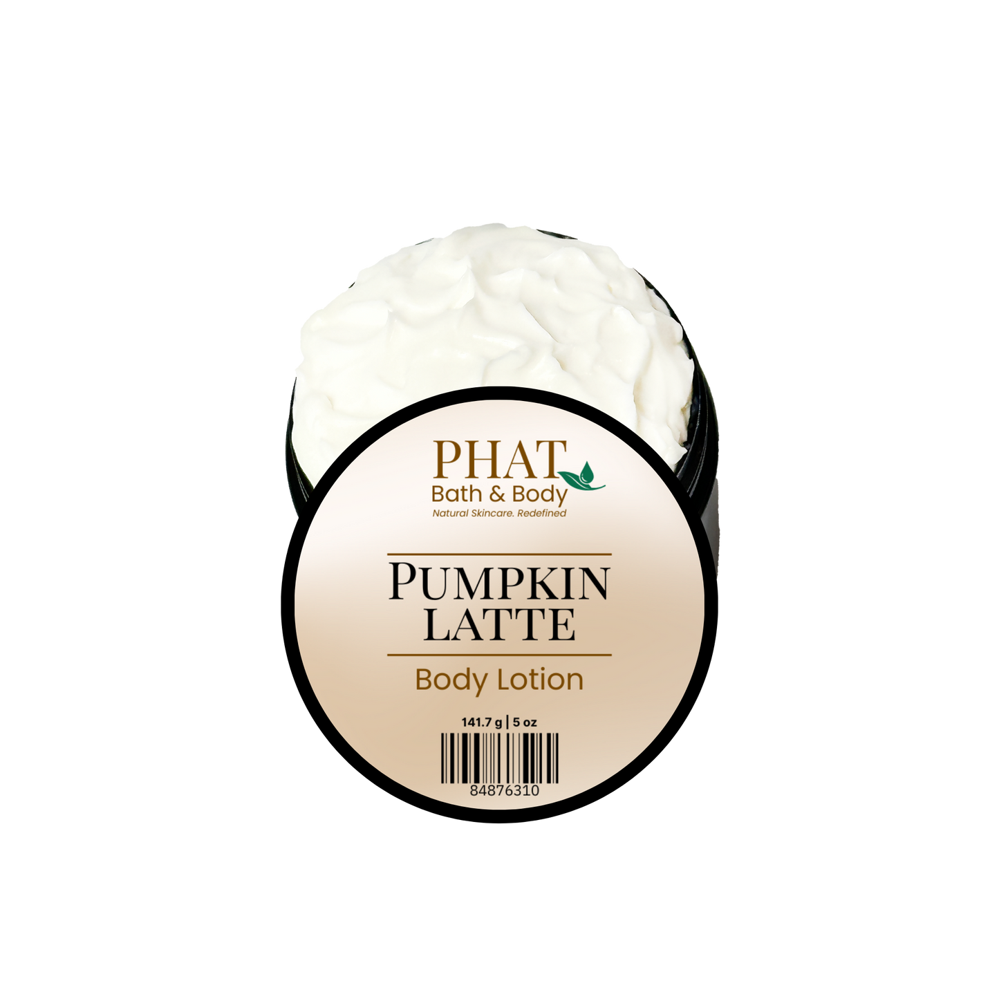 Pumpkin Latte body lotion from Phat Bath & Body on a white background