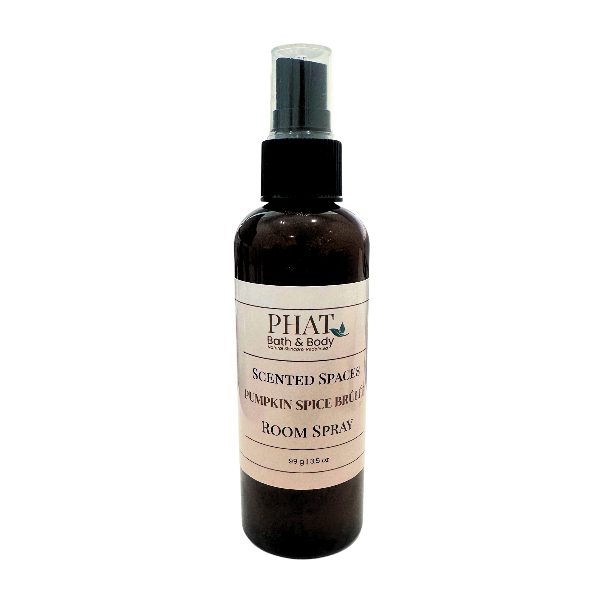 Room spray bottle with 'PHAT Bath & Body' label on a white background