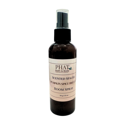 Room spray bottle with 'PHAT Bath & Body' label on a white background