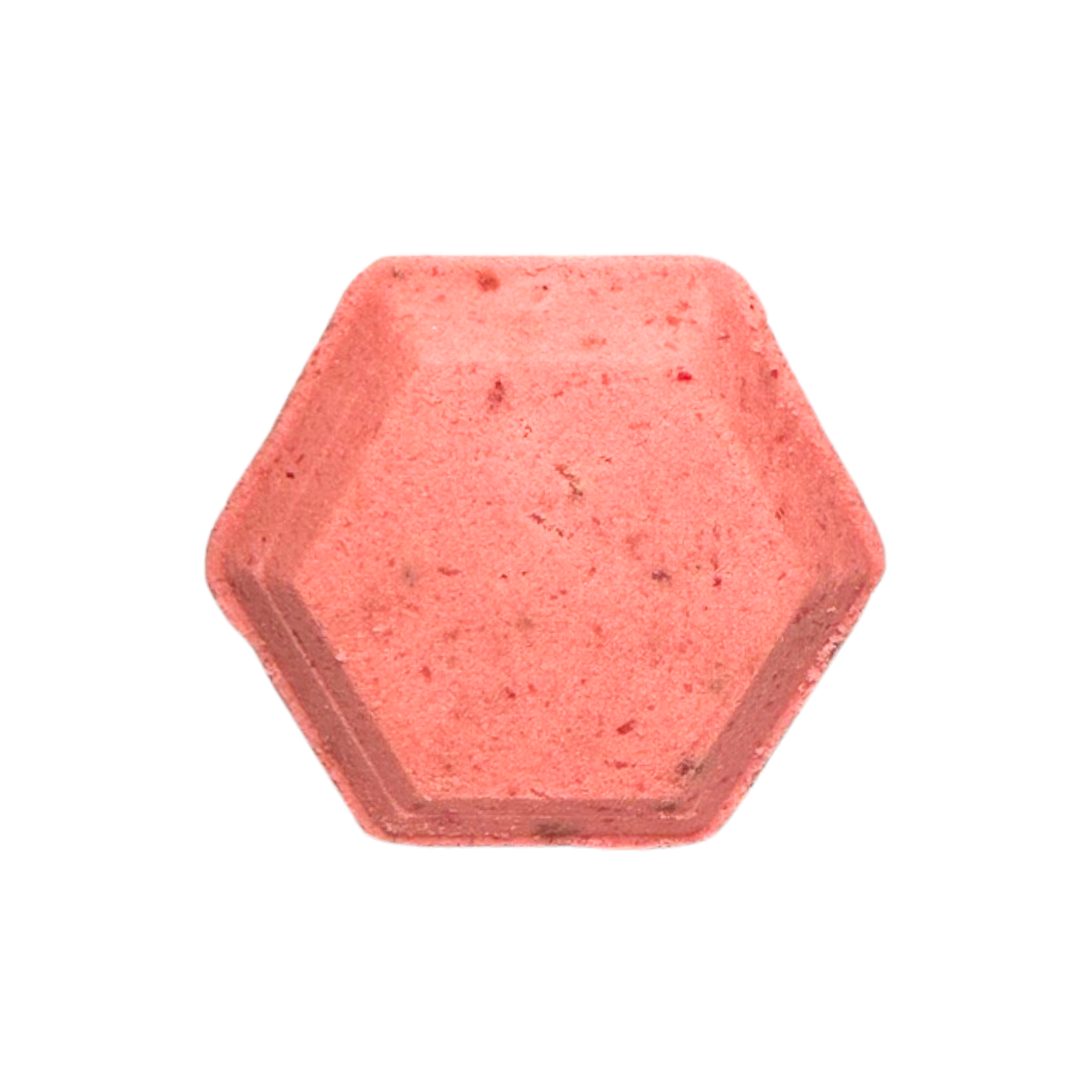 Hexagonal pink steamer on a white background