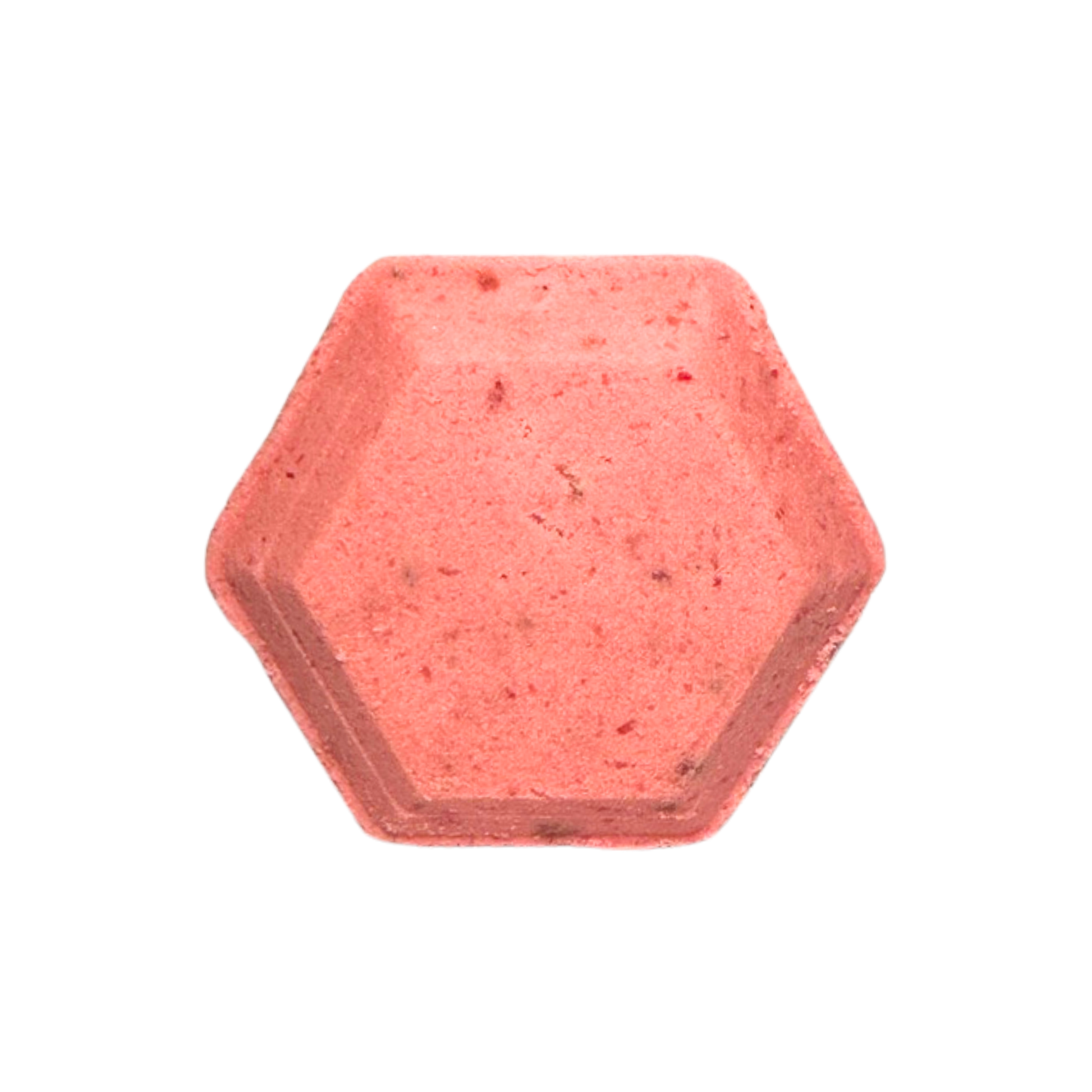 Hexagonal pink steamer on a white background