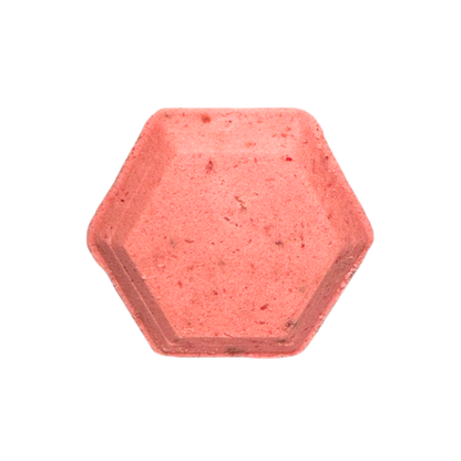 Hexagonal pink steamer on a white background