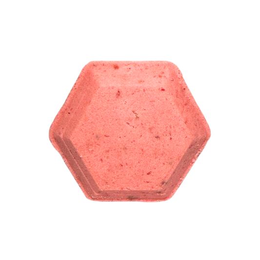 Hexagonal pink steamer on a white background