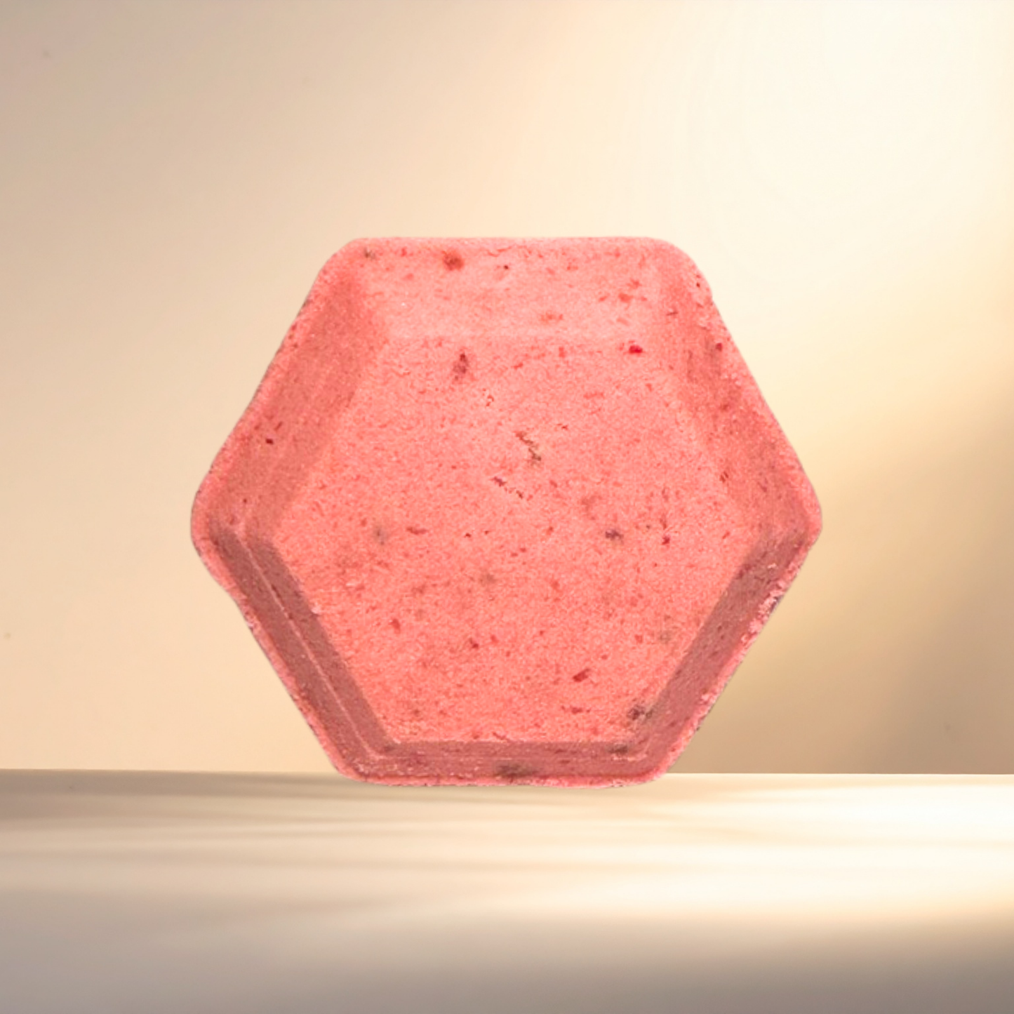 Hexagonal pink steamer on a light background