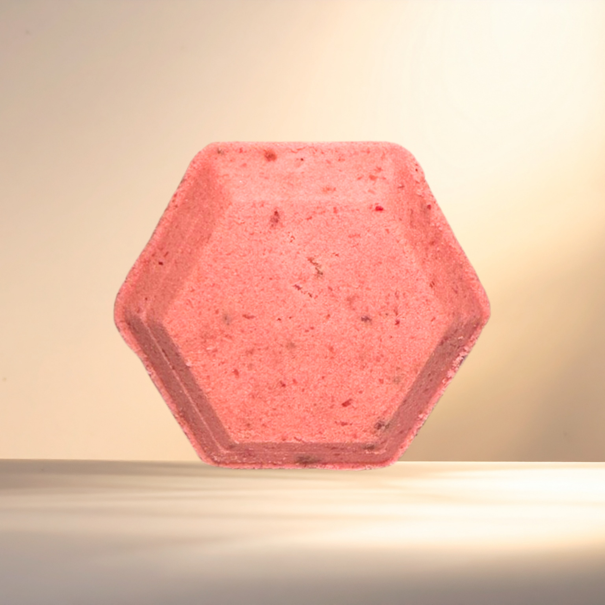 Hexagonal pink steamer on a light background