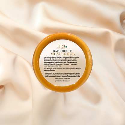 Rapid Relief Muscle Rub |Turmeric & Cayenne with Orange & Peppermint Essential Oils