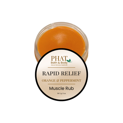 Rapid Relief Muscle Rub |Turmeric & Cayenne with Orange & Peppermint Essential Oils