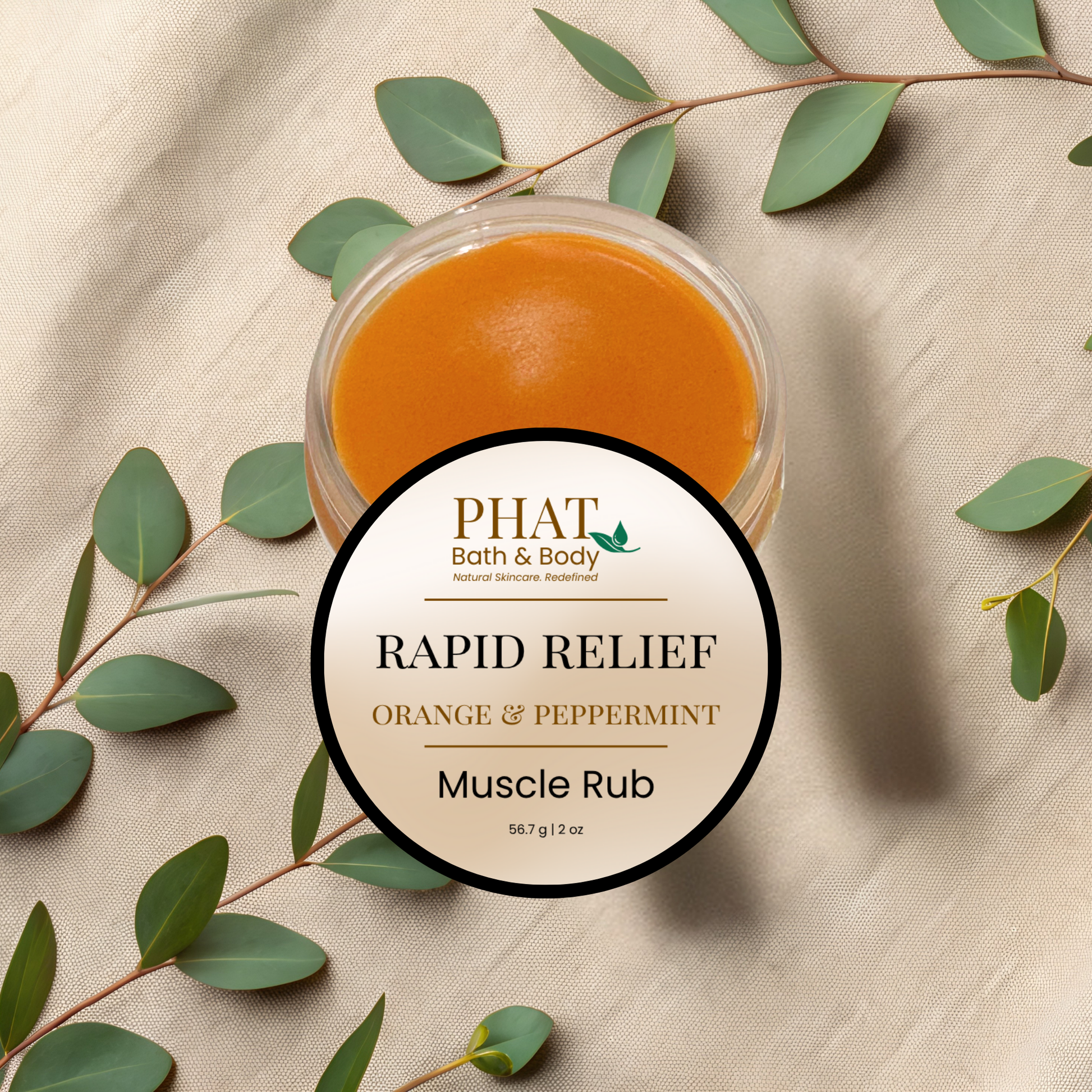 Rapid Relief Muscle Rub |Turmeric & Cayenne with Orange & Peppermint Essential Oils