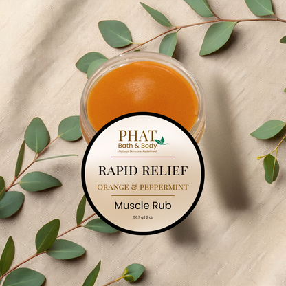 Rapid Relief Muscle Rub |Turmeric & Cayenne with Orange & Peppermint Essential Oils