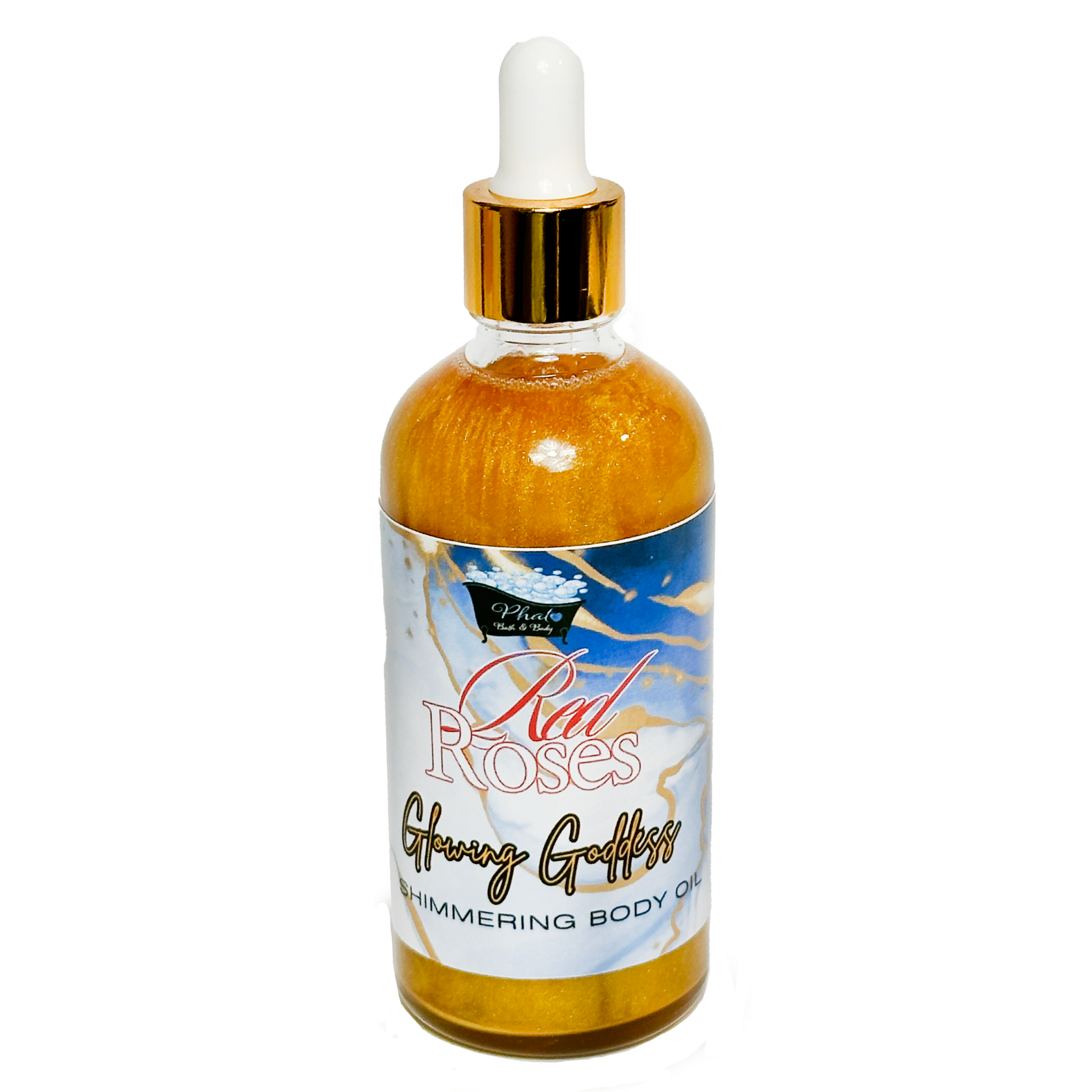 Red Roses Glowing Goddess Natural Shimmer Body Oil 