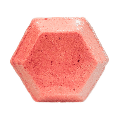 Hexagonal red shower steamer on a white background