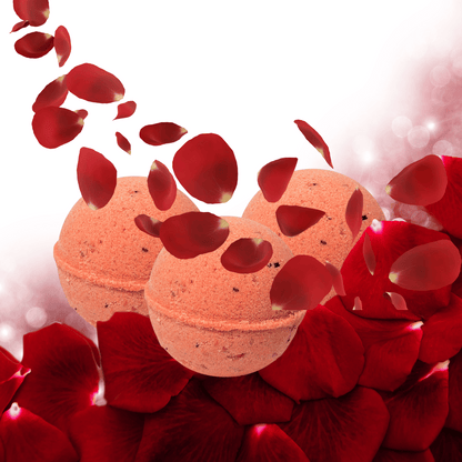 Red Roses Oatmeal Skin Nourishing Bath Bombs