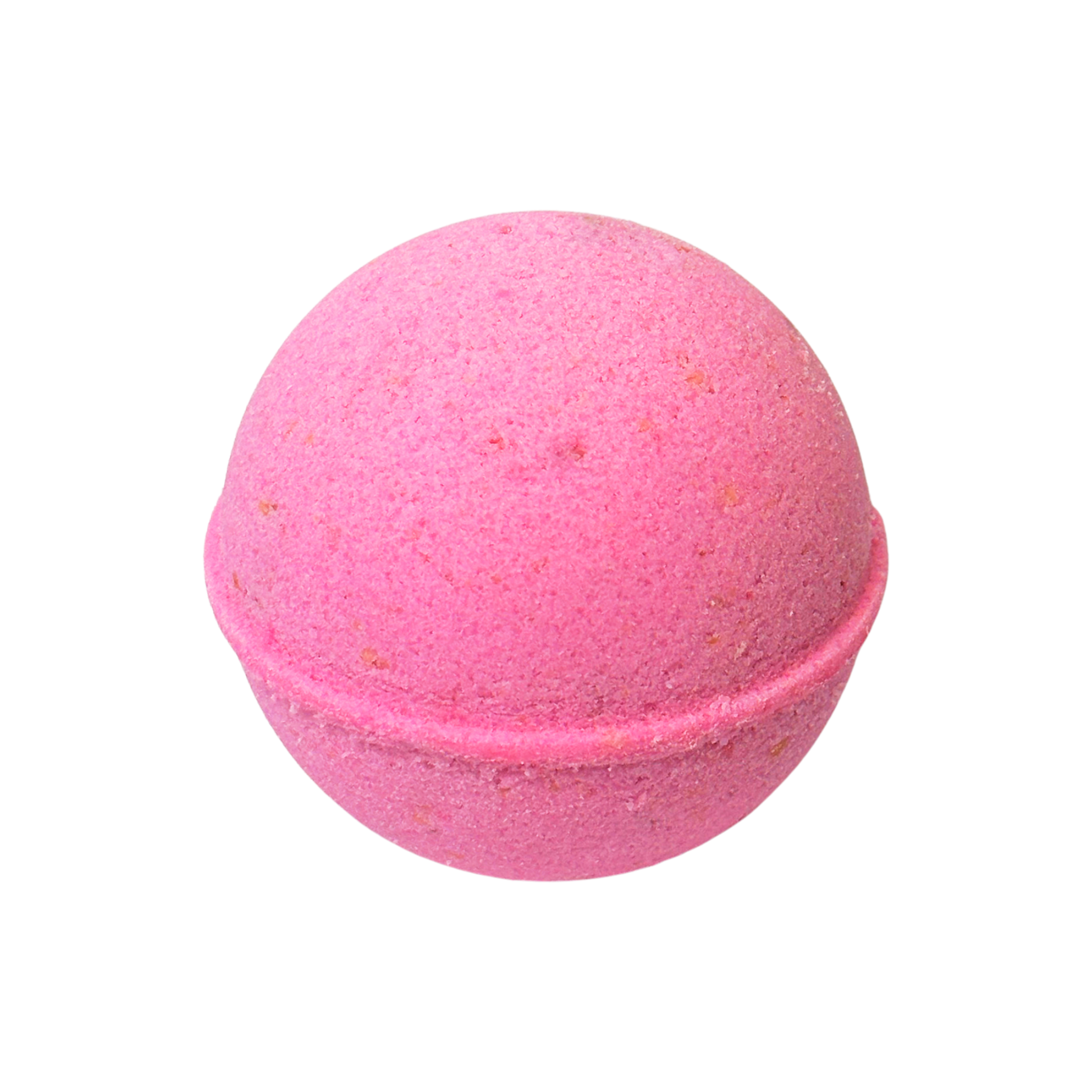 Pink bath bomb on a white background