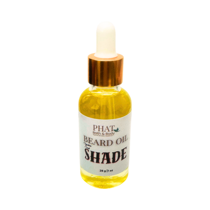 Bottle of Phat Bath & Body Beard Oil on a white background