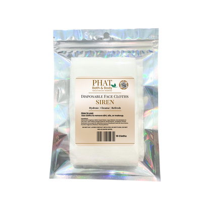 Siren Disposable Facial Cloths with Rosehip Oil, Makeup Remover, 10 Cloths