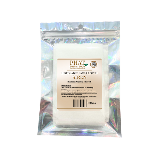 Siren Disposable Facial Cloths with Rosehip Oil, Makeup Remover, 10 Cloths