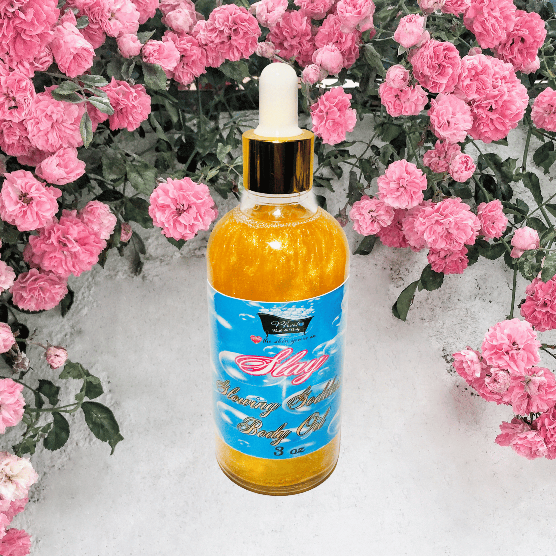 Slay Glowing Goddess Natural Shimmer Body Oil Bite Me