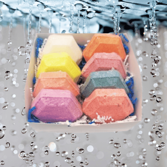 Soothing Showers| 8 Aromatherapy Steamers Gift Box Set in Assorted Scents