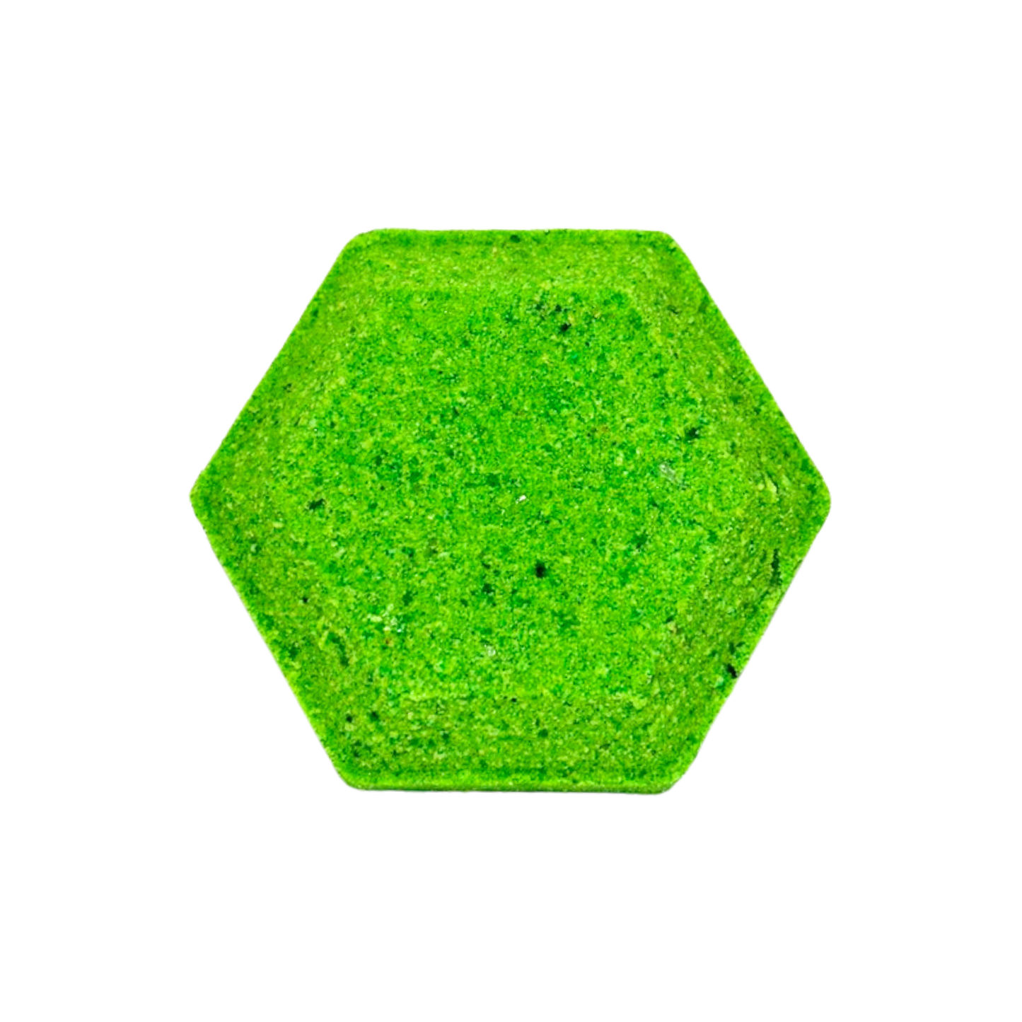 Hexagonal green steamer on a white background