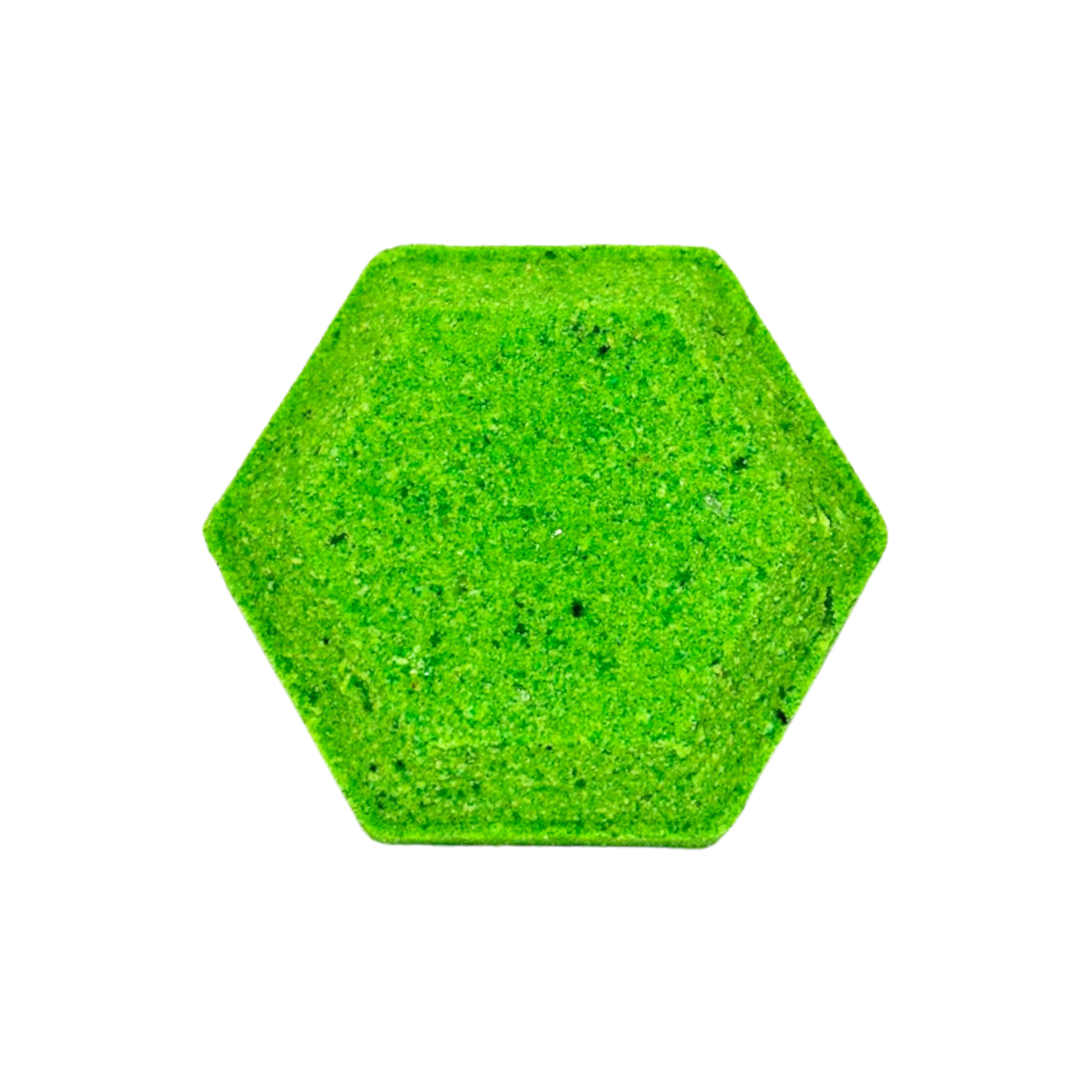 Hexagonal green steamer on a white background