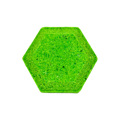 Hexagonal green steamer on a white background