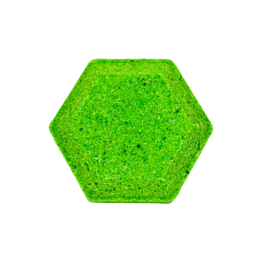 Hexagonal green steamer on a white background