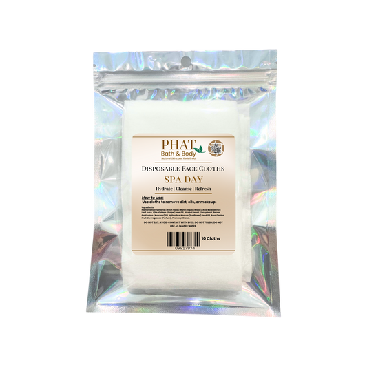 Spa Day Disposable Facial Cloths with Rosehip Oil, Makeup Remover, 10 Cloths