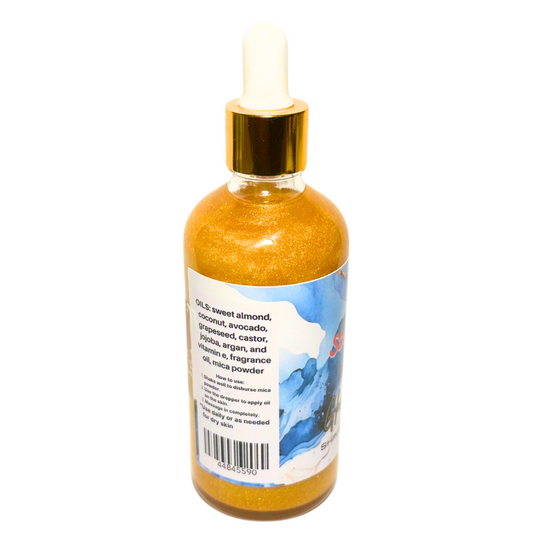 Strawberries and Cream Glowing Goddess Natural Shimmer Body Oil