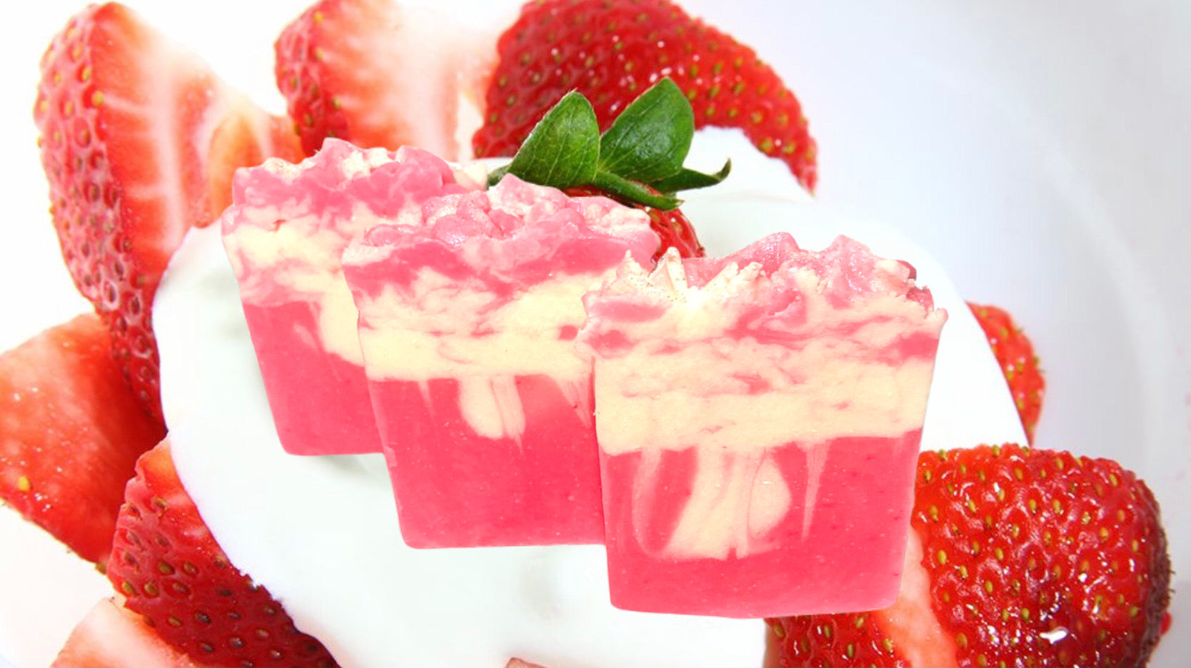 Strawberries and Cream Handmade Natural Bar Soap