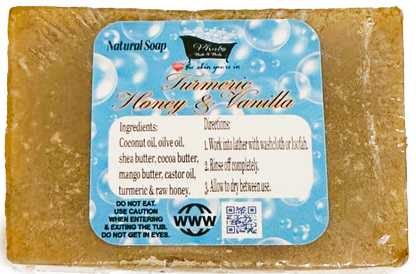 Turmeric Honey and Vanilla Handmade Natural Bar Soap