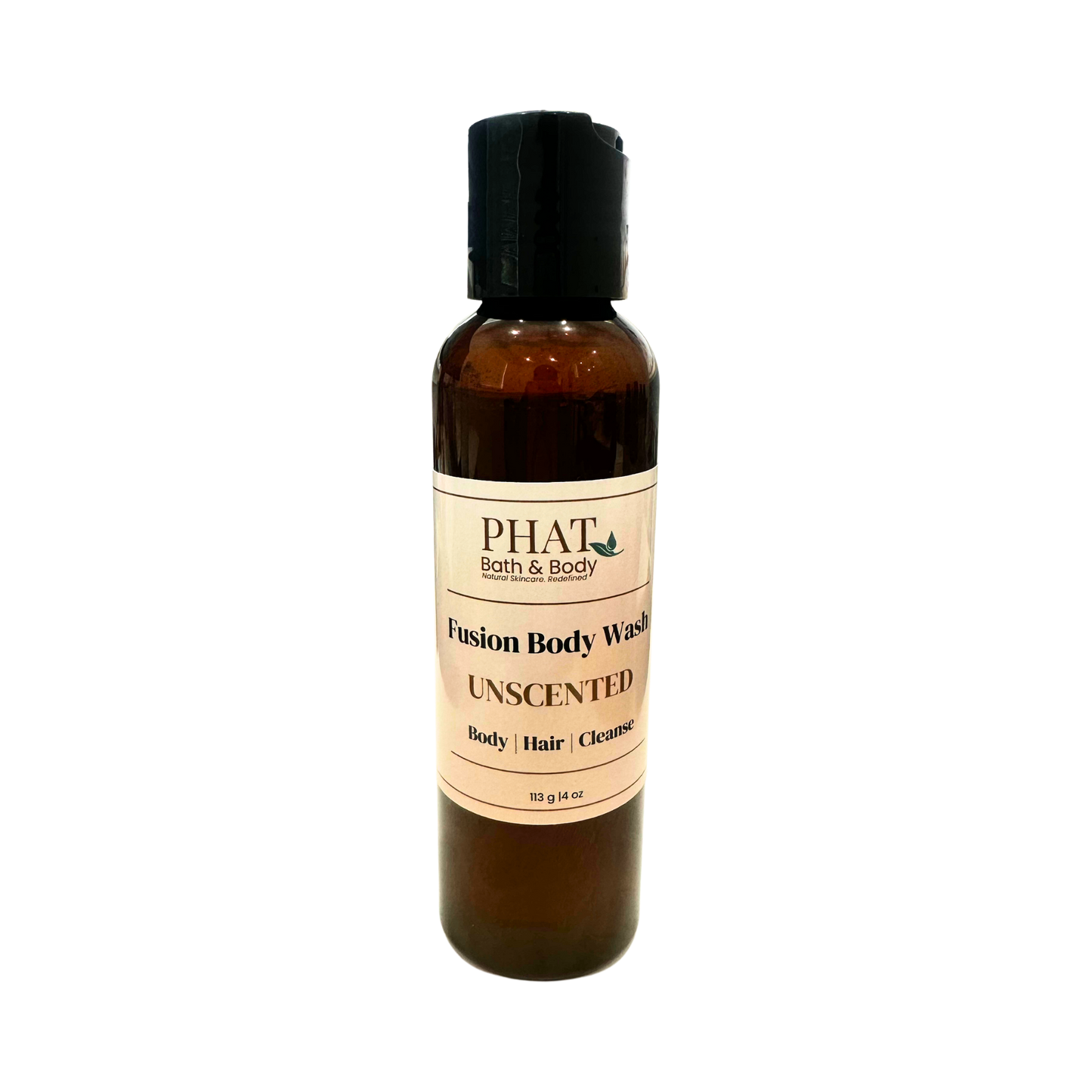 Bottle of Phat Bath & Body Fusion Body Wash on a white background