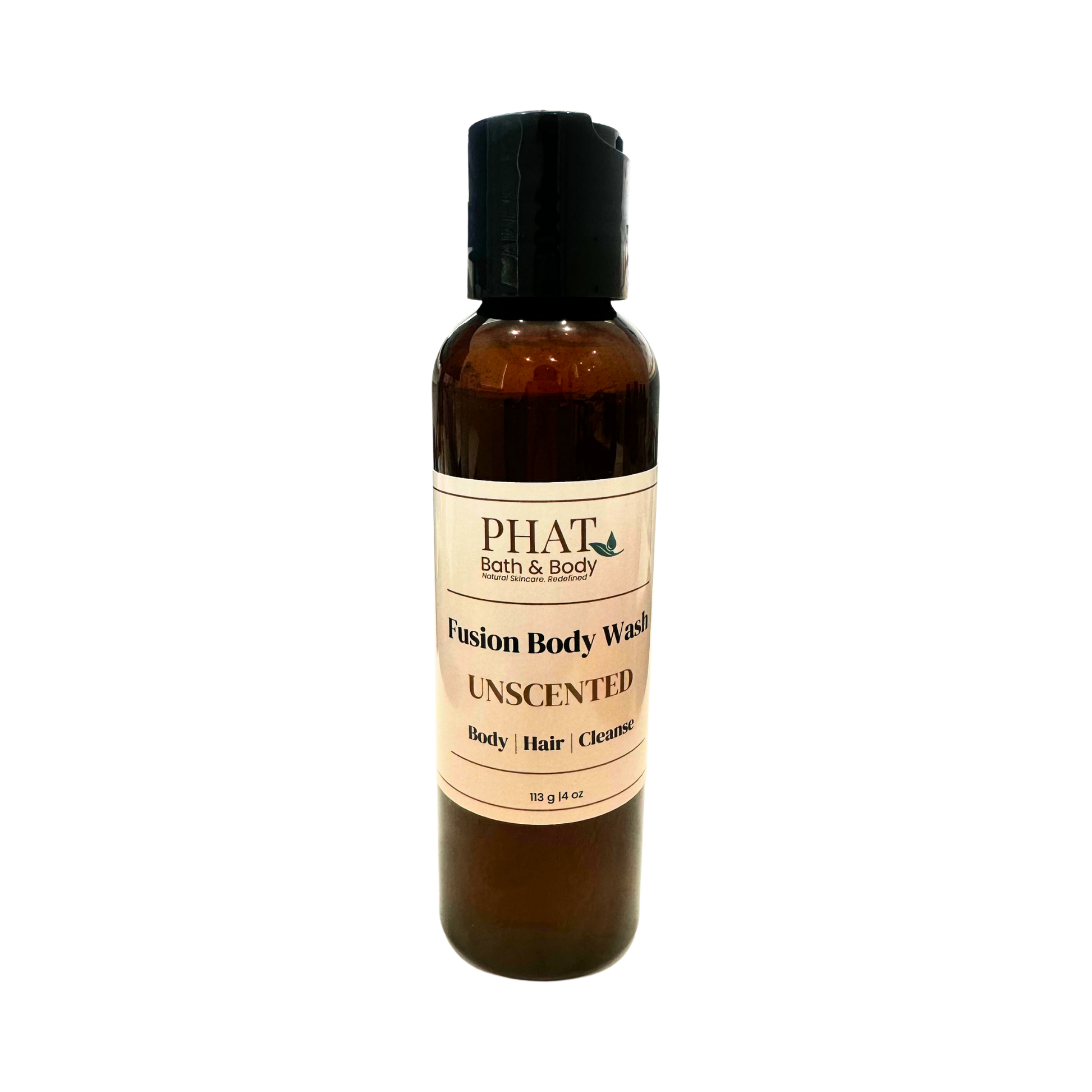 Bottle of Phat Bath & Body Fusion Body Wash on a white background