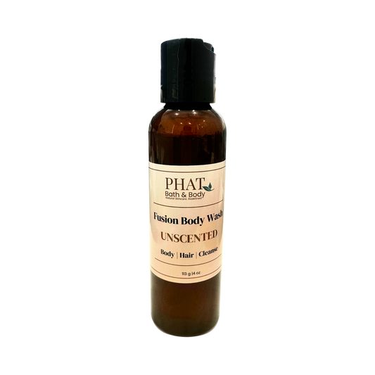Bottle of Phat Bath & Body Fusion Body Wash on a white background