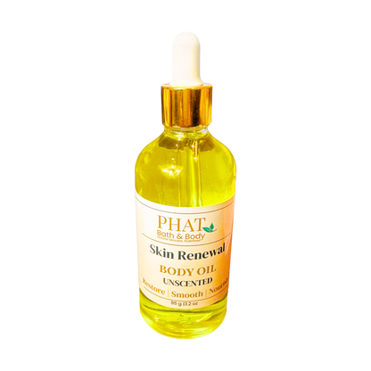 Unscented Skin Renewal Body Oil Fragrance Free with Rosehip & Carrot Seed Oil | 3.2 oz