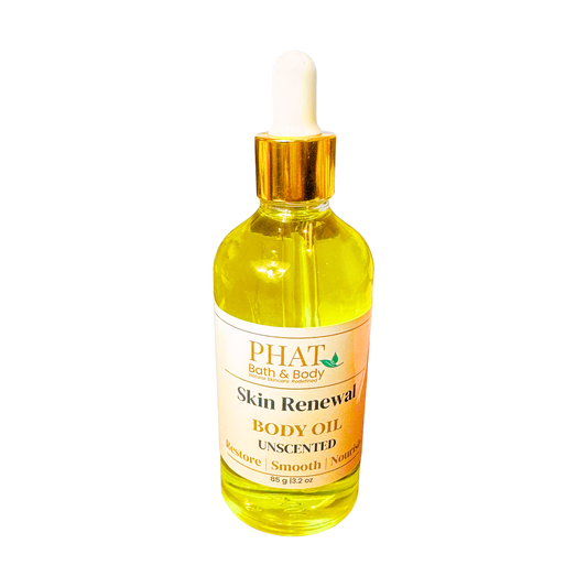 Unscented Skin Renewal Body Oil Fragrance Free with Rosehip & Carrot Seed Oil | 3.2 oz